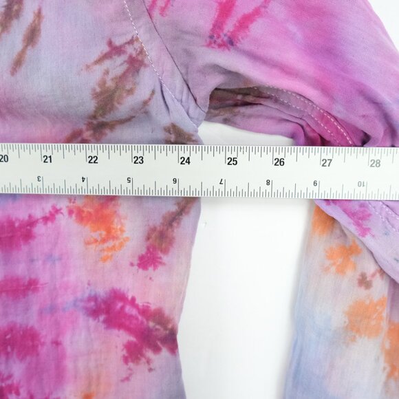 Carbon 2 Cobalt Shirt Mens L Multicolor Flannel Button Long Sleeve Soft Tie Dye - Picture 4 of 5